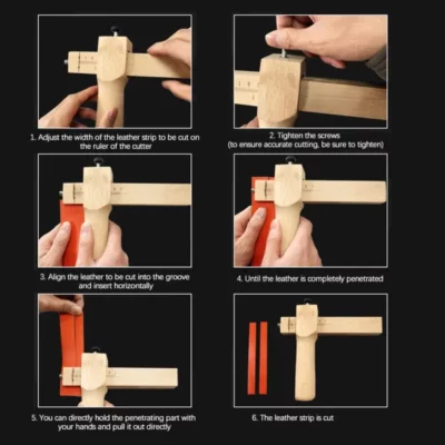 Adjustable Leather Strap Cutter With 5 Free Blades