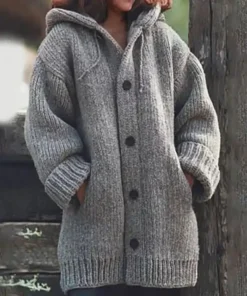 Ladies Cardigan Knitted Sweater