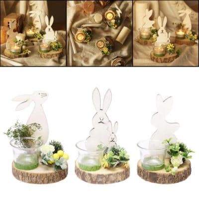 Easter Bunny Nordic Candle Holder Rabbit