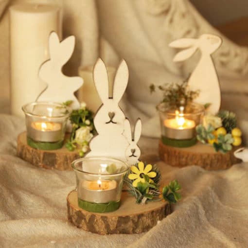 Easter Bunny Nordic Candle Holder Rabbit