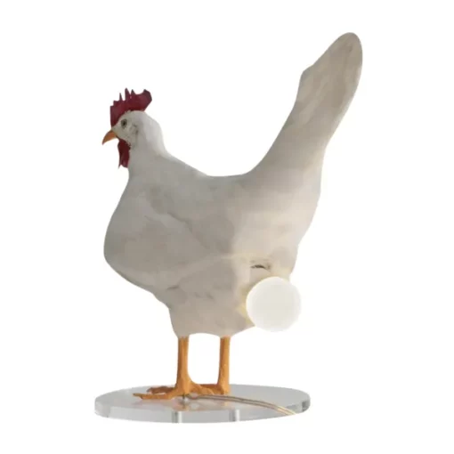 Тази лампа за пилешко яйце Taxidermy съществува