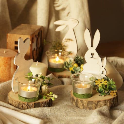 Easter Bunny Nordic Candle Holder Rabbit