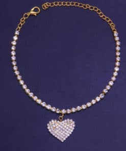 Full Diamond Love Anklet