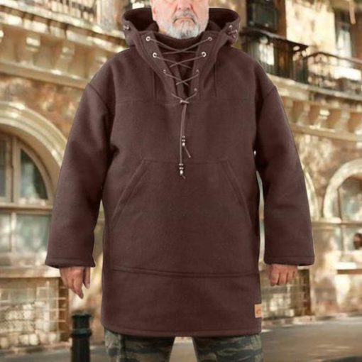 Muška vanjska vunena jakna s anorakom