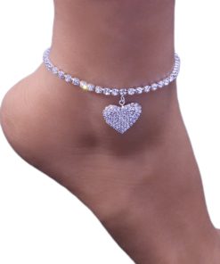Full Diamond Love Anklet