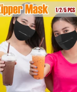 Solid Washable Zipper Mask