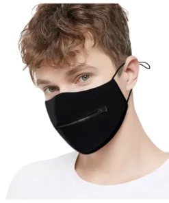 Solid Washable Zipper Mask