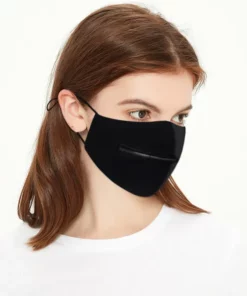 Solid Washable Zipper Mask