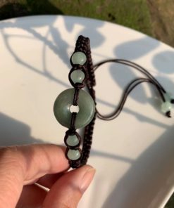 Natural Myanmar Maroon Jade Bracelet