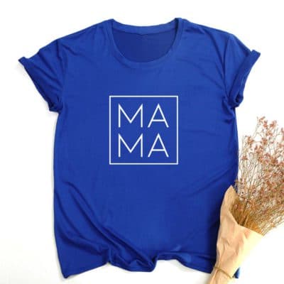 Mama Svg Print Women Summer T-shirt