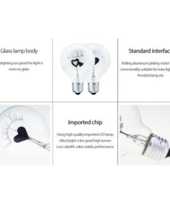 Decorative Vintage Edison Bulb Love Lamp