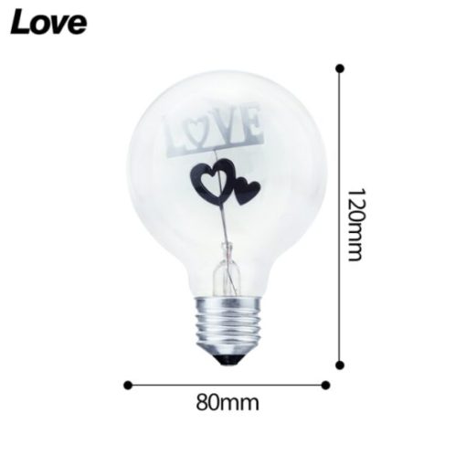 Декоративна винтидж лампа Edison Bulb Love