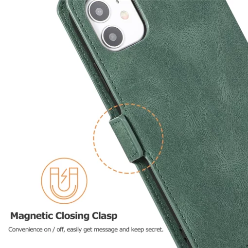 Læder Flip Oppo telefonkort cover til iPhone