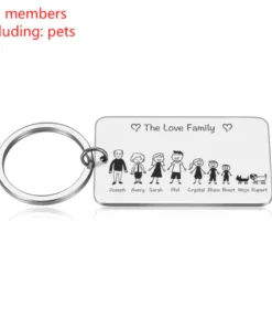 Personalized Family Name Keychain