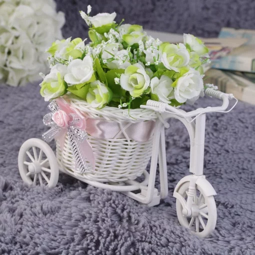 Cesta de flores para bicicleta de triciclo Arhae