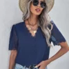 Sexy Lace V Neck Top