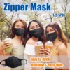 Solid Washable Zipper Mask