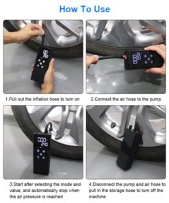 Portable Touchscreen Electric Cordless Tire Inflator