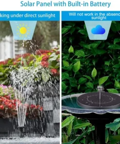 Solar Powered Hummingbird Fountain and Bionic Bird
