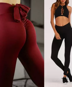 Sexy Peach Buttock Bowknot Yoga Pants