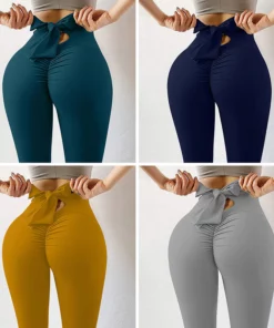 Sexy Peach Buttock Bowknot Yoga Pants