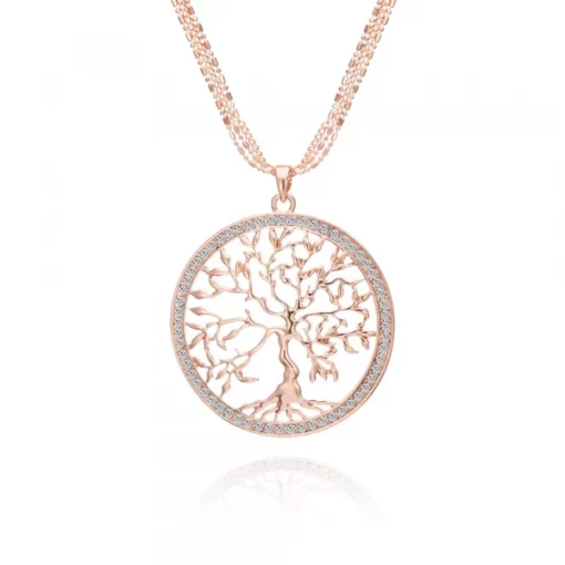 Медальон с кръгла висулка Дърво на живота