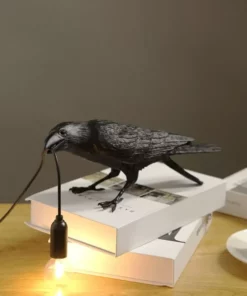 Black Raven Bird Crow Lamp For Décor