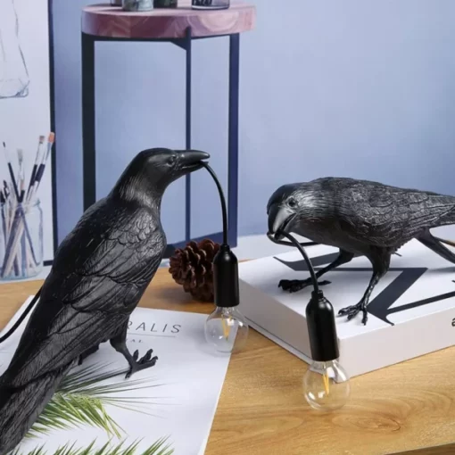 Lampă Black Raven Bird Crow pentru decor
