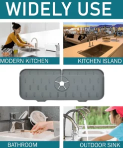 Silicone Faucet Handle Drip Catcher Tray