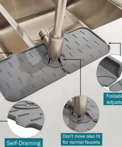 Silicone Faucet Handle Drip Catcher Tray