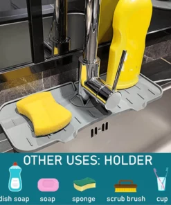 Silicone Faucet Handle Drip Catcher Tray