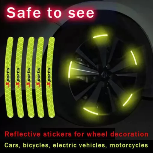 20 adesivi riflettenti per pneumatici per auto
