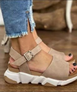 Casual Women’s Thick Sole Leather Sandals