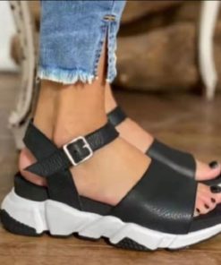 Casual Women’s Thick Sole Leather Sandals