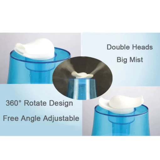 Vapolux Ultrasonic Air Humidifier Doble nga mga Sprayer