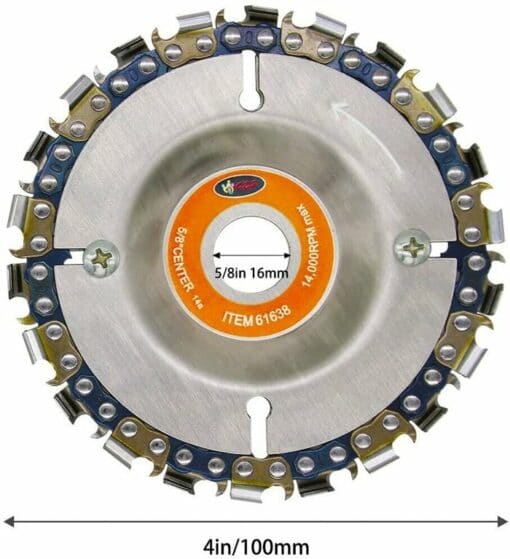 Angle grinder chain plate
