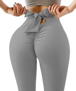 Sexy Peach Buttock Bowknot Yoga Pants