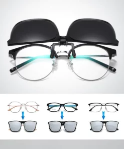 New Polarized Clip On Flip Up Sunglasses