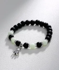 Glass Bead Luminous Bear Bracelet
