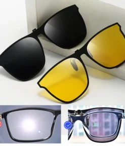 New Polarized Clip On Flip Up Sunglasses