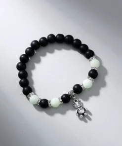 Glass Bead Luminous Bear Bracelet