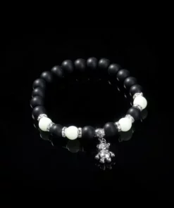 Glass Bead Luminous Bear Bracelet