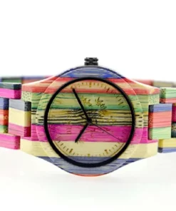 Colored Bamboo Wood Handmade Couple Watch