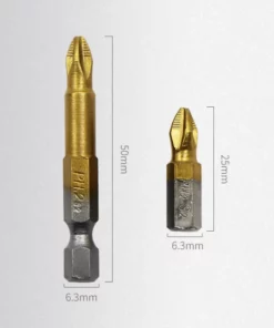 Titanium Coated PH2 Anti Slip Electric Screwdriver Bits