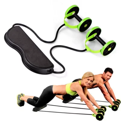 4 Wheels Roller Abdominal Pull Rope