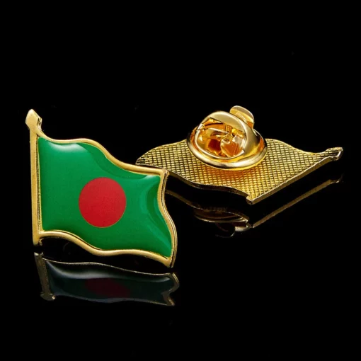 Bangladesh Tone National Color Flag Lapel Pin