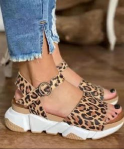 Casual Women’s Thick Sole Leather Sandals