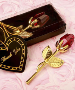 Crystal Glass Rose Flower Gift
