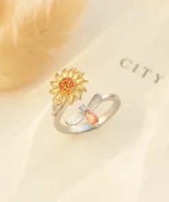To My Daughter Sunflower Fidget Ring