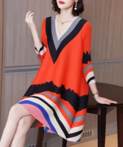 V-neck Noble Elegant Loose Dress